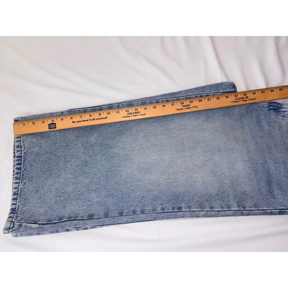 Michael Kors Selma Crop Wide Leg Jeans Light Wash Blue High Rise Denim Womens 16